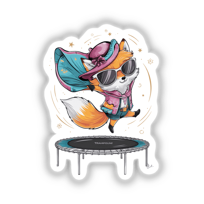 Fox on a trampoline