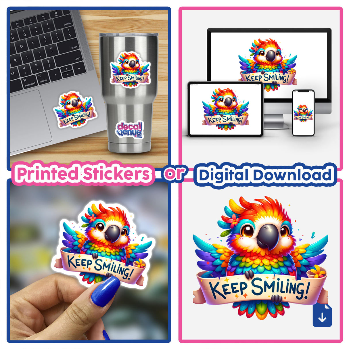 Cute Parrot Keep Smiling