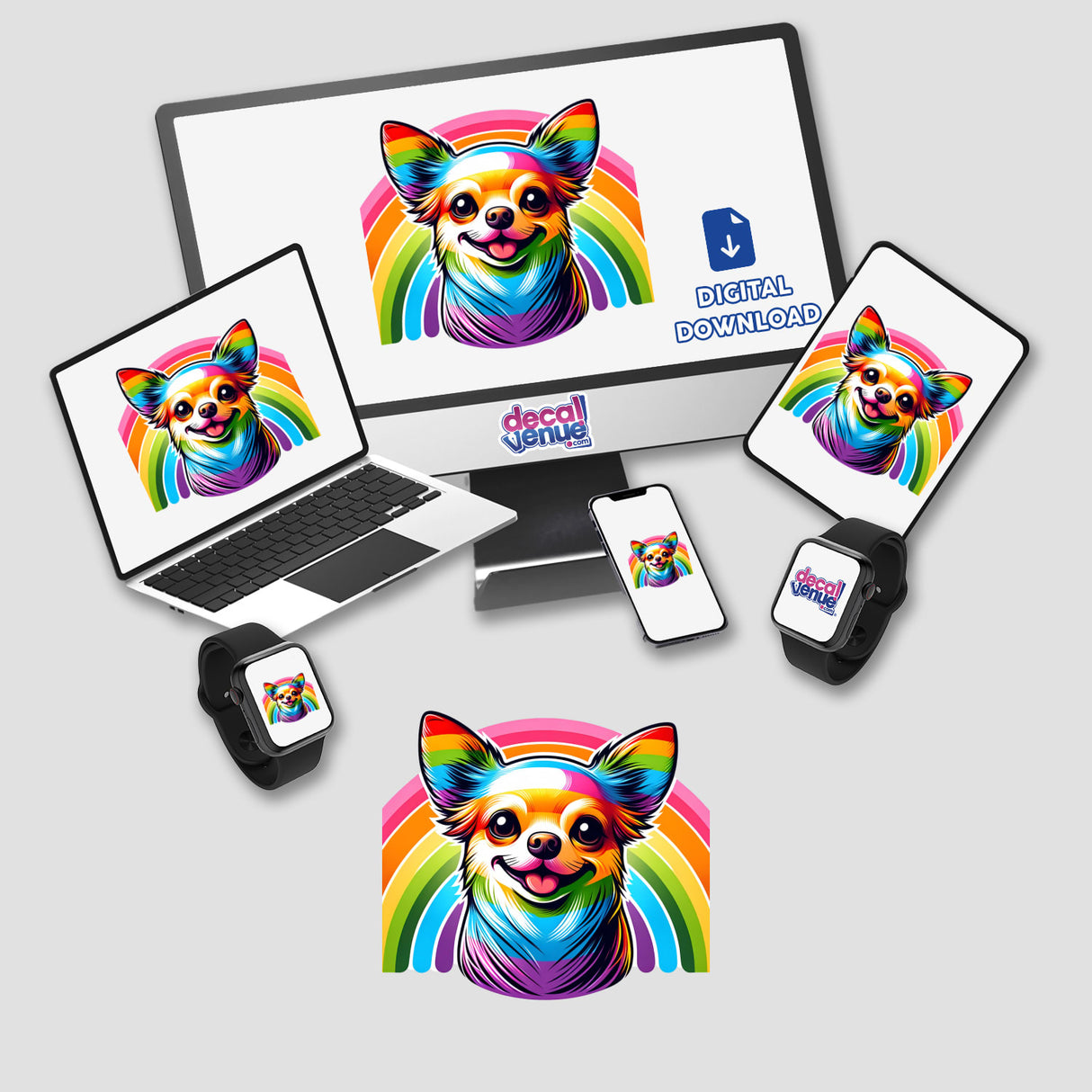 Chihuahua Dog Rainbow Pride