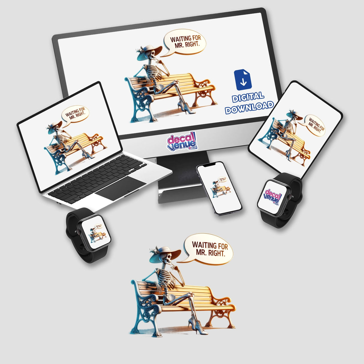 Female Lady Skeleton Waiting For Mr Right