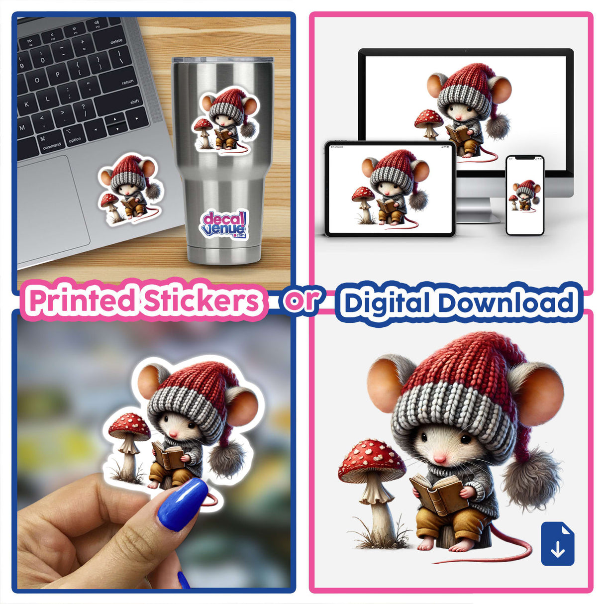 Mouse Gnome Reading Book