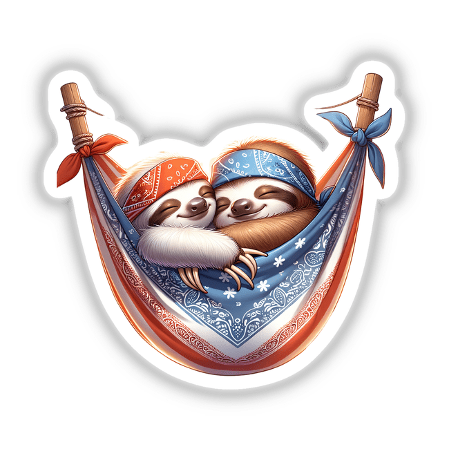Sloths Sleeping in Bandana Hammock