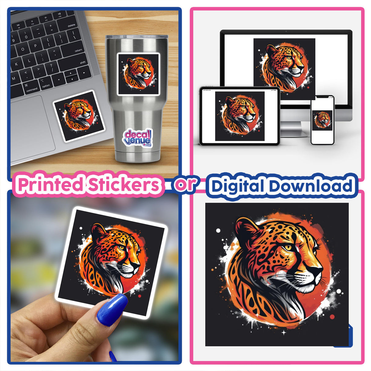 Fiery Leopard Portrait