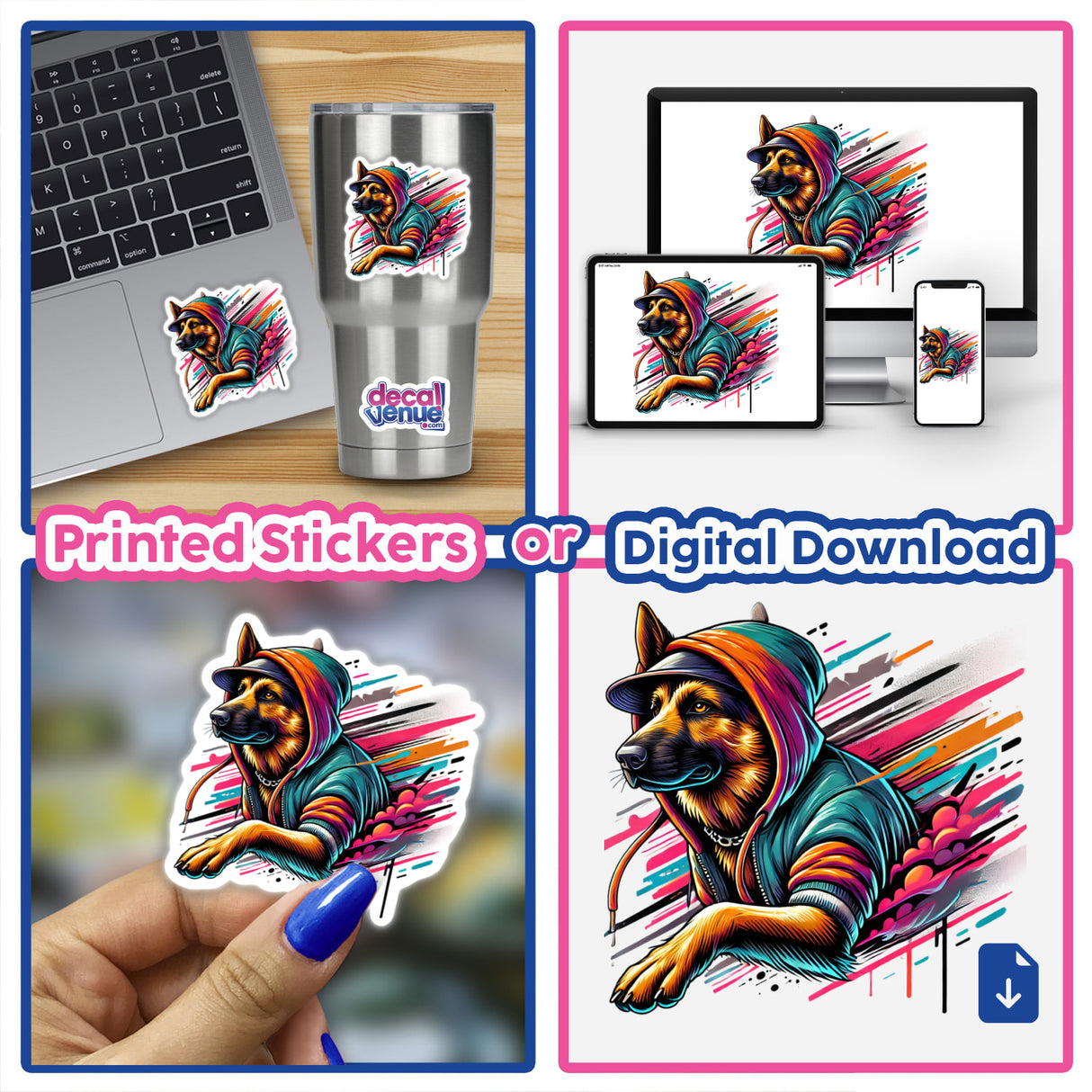 German Shepherd Dog Hoodie Urban Vibes