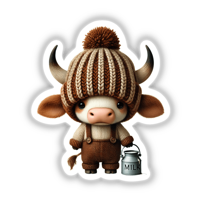 Cow Gnome with Milk Bucket