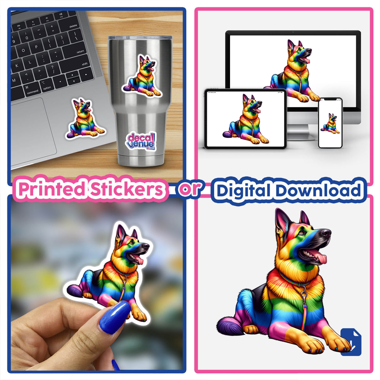 Rainbow German Shepherd Dog Pride