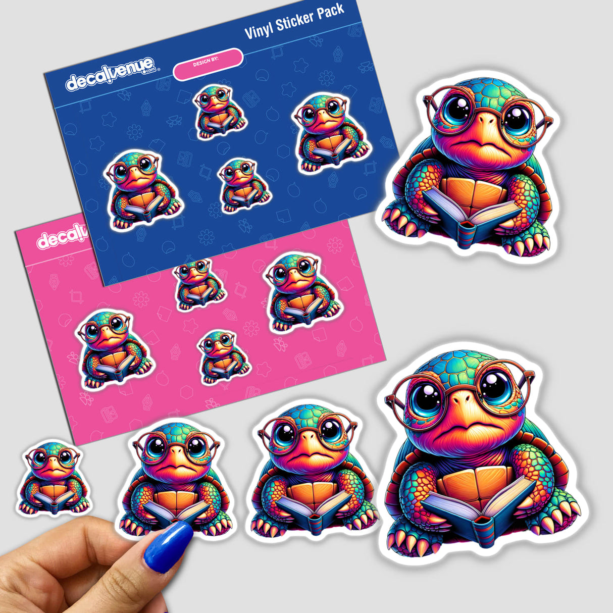 Turtle With Reading Glasses Open Book