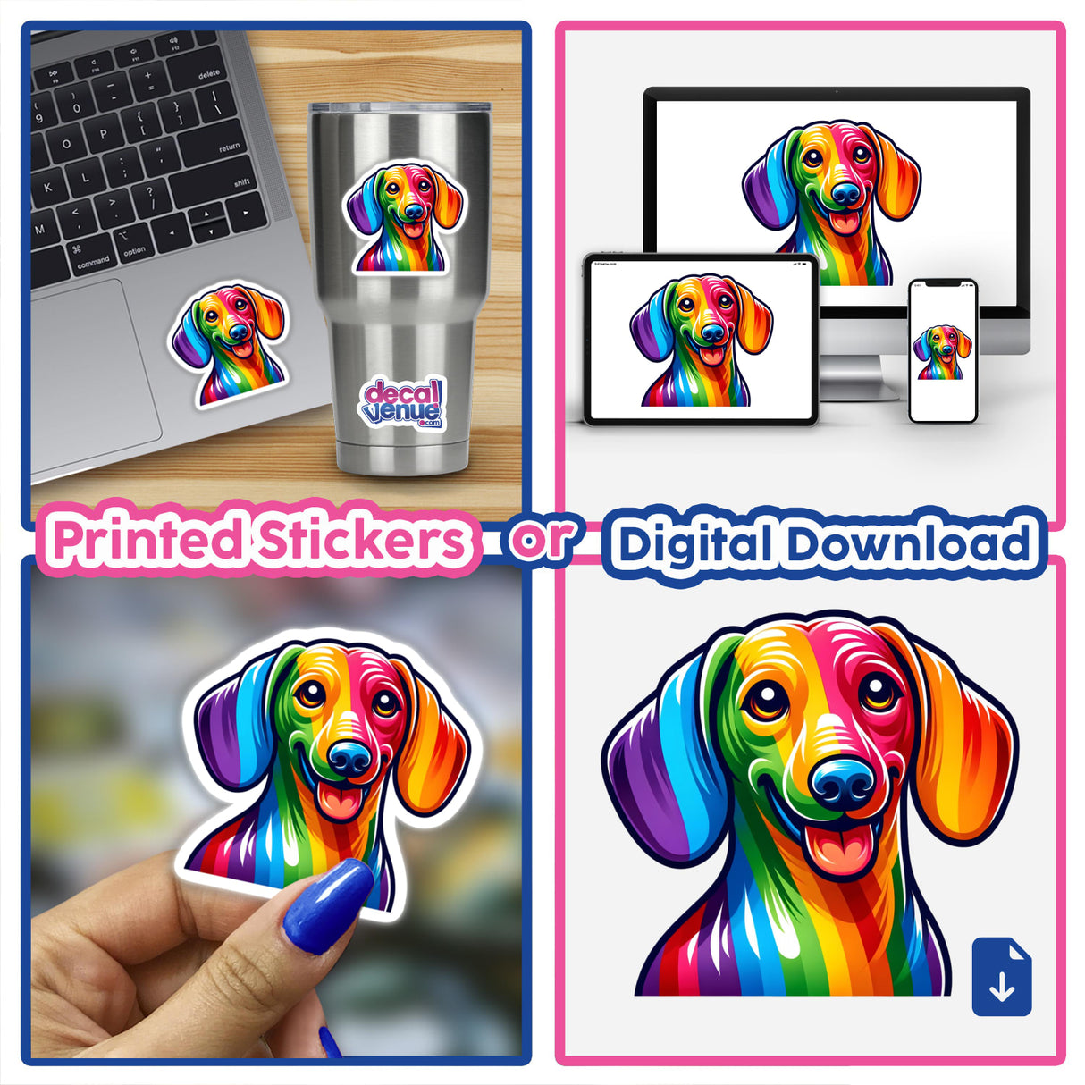 Dachshund Dog Rainbow Pride