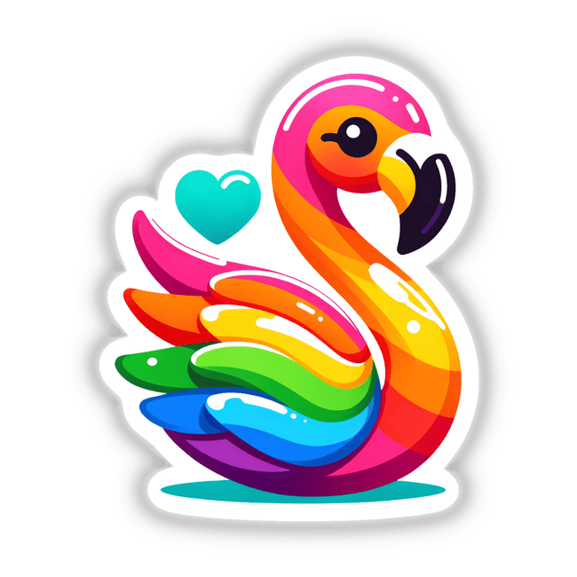 Flamingo Colorful Rainbow Pride