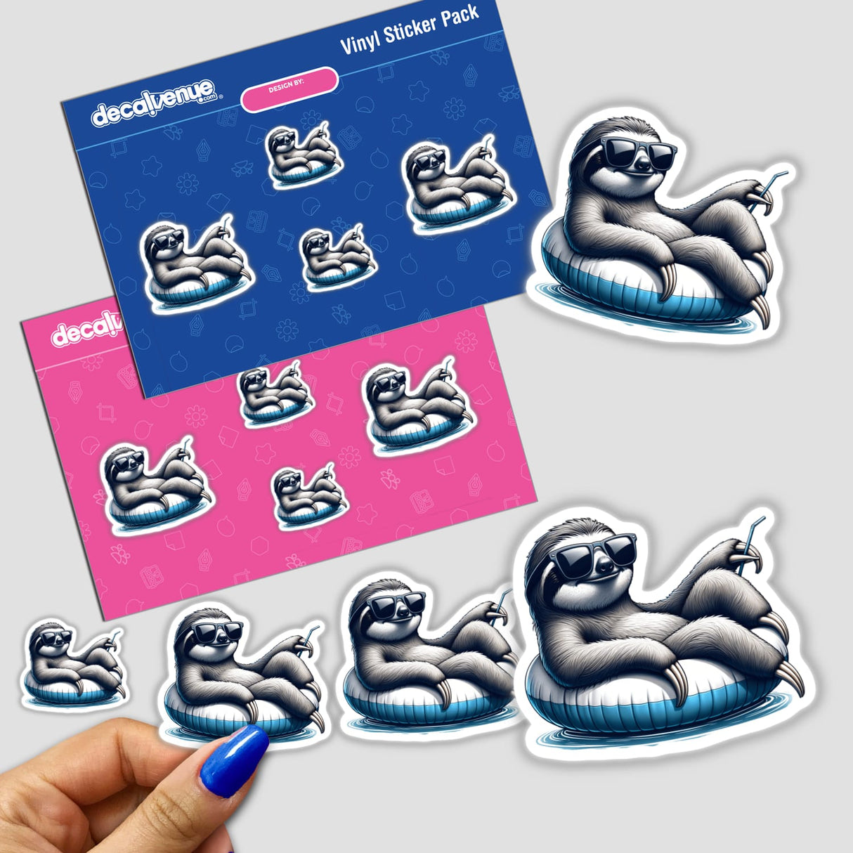 Sloth Sunglasses on Pool Float