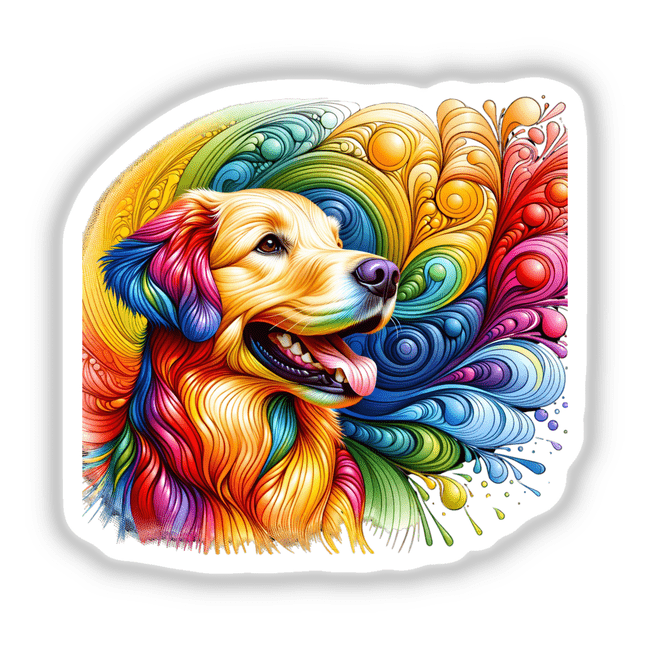 Rainbow Golden Retriever Dog2