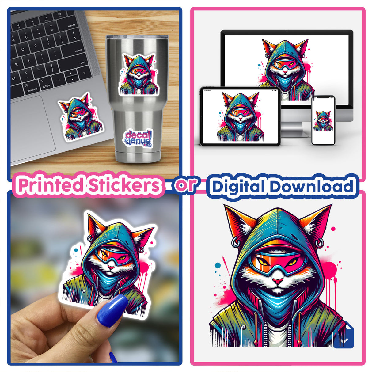 Cat Wearing Hoodie Urban Vibes