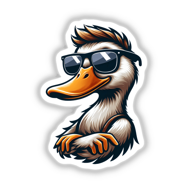 Trendy Duck Wearing Sunglasses