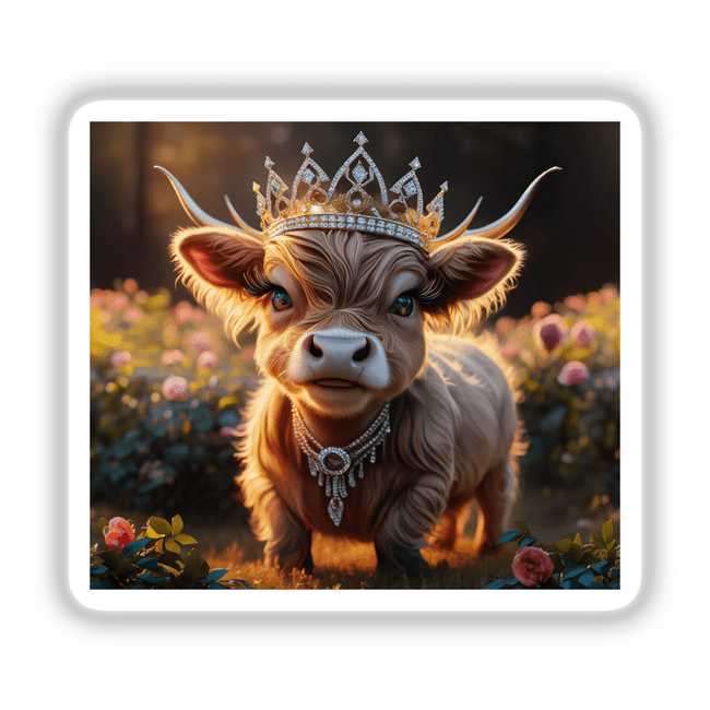 Baby Highland Cow Crown Roses