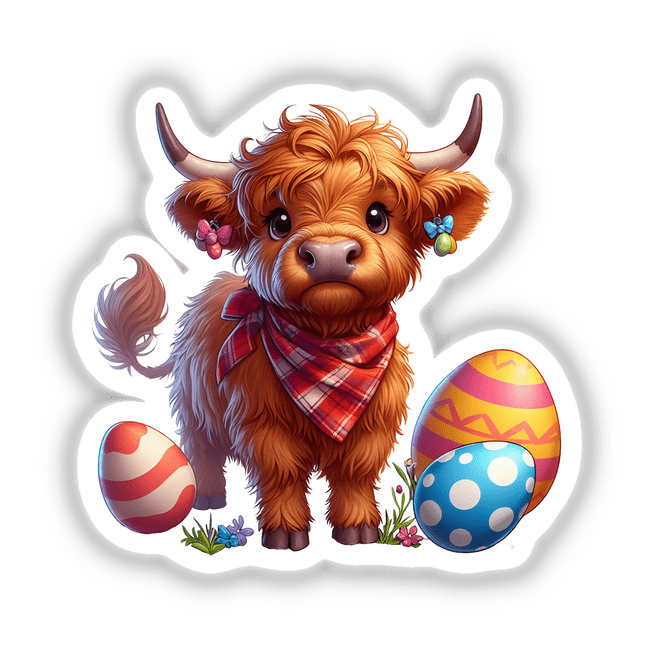 Highland Cow Easter Eggs