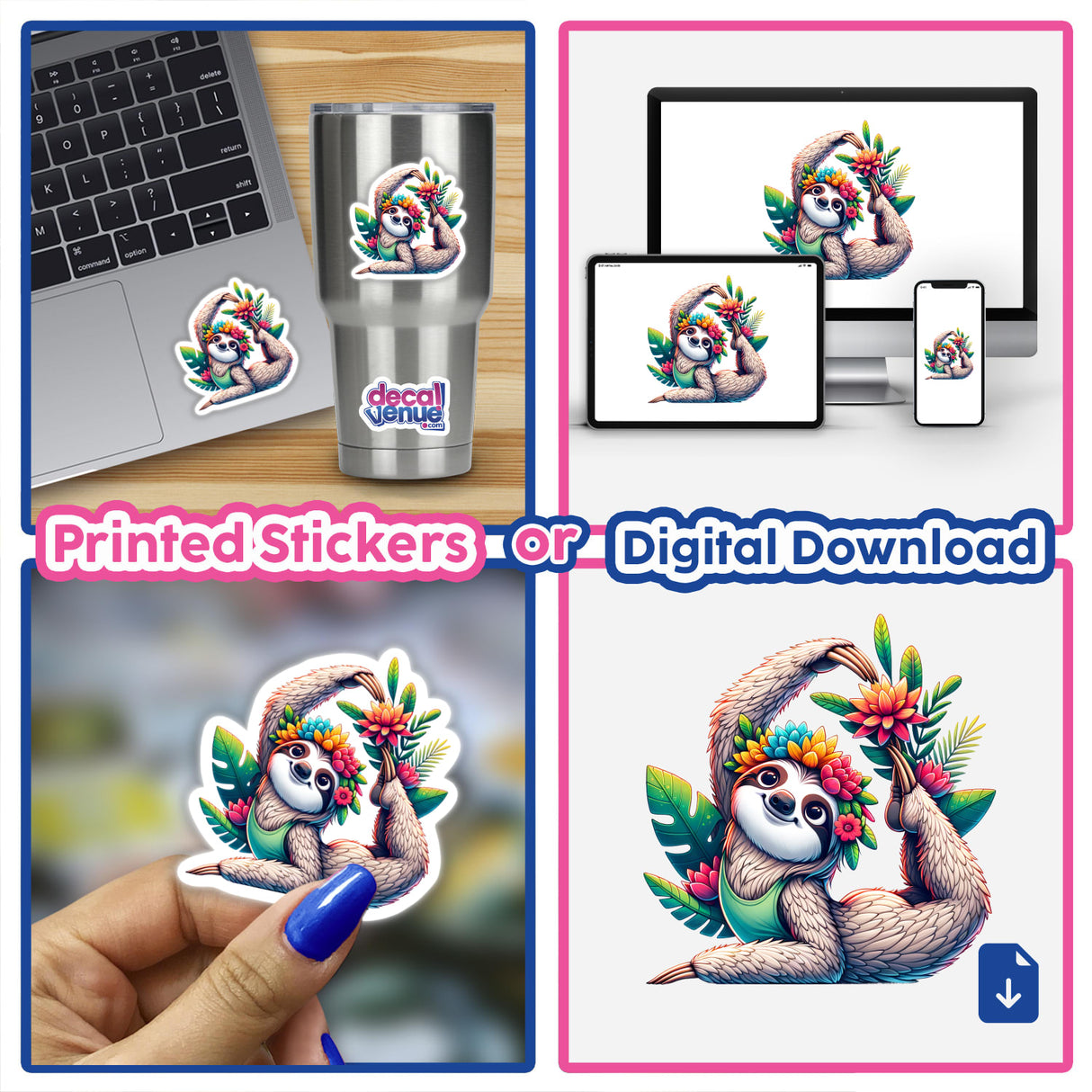 Yoga Sloth Zen Vibes Only