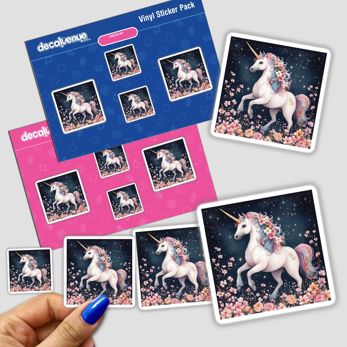 Enchanted Unicorn in Floral Meadow