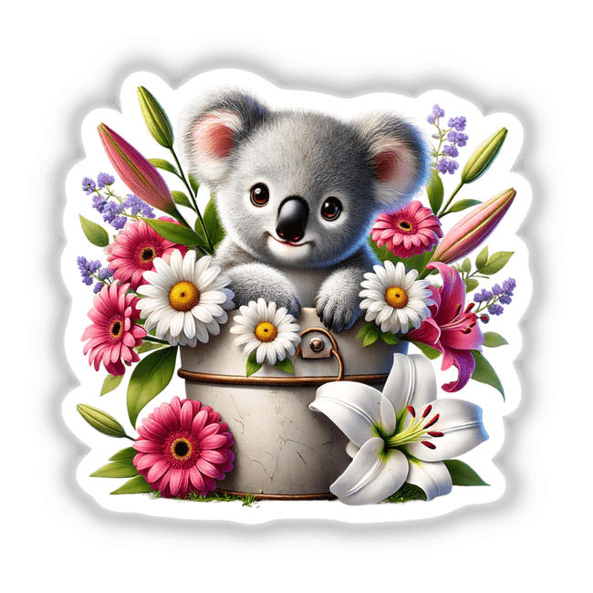 Koala Peeking Out of Flower Pot