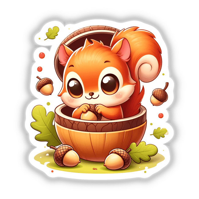 Cute Squirrel in a Nutshell