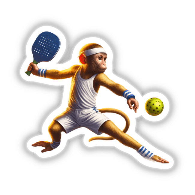 Monkey Playing Pickleball