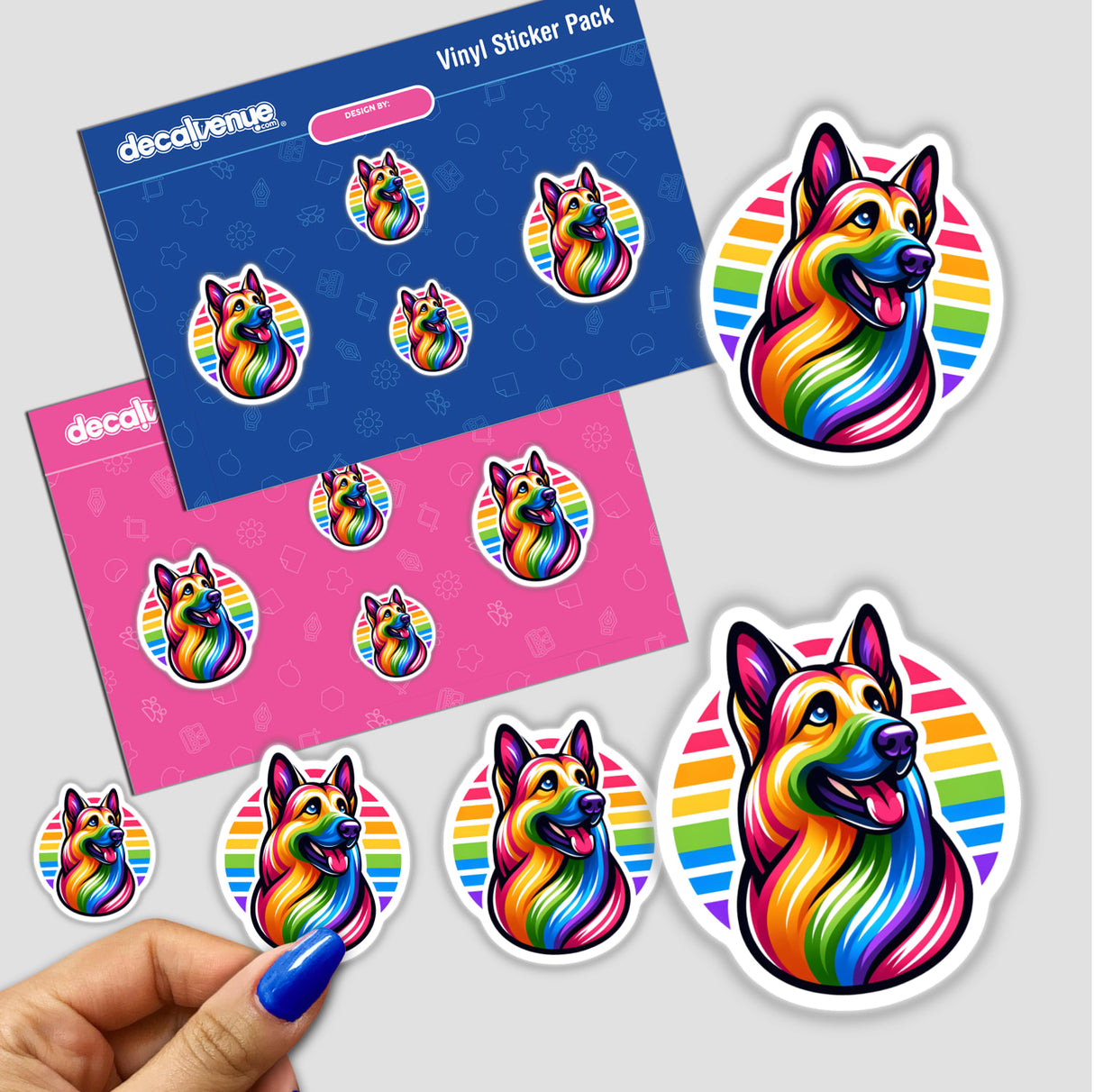Pride Month Rainbow German Shepherd Dog