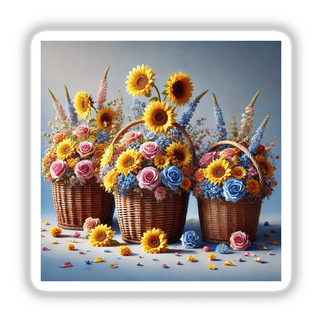 Charming Sunflower and Rose Floral Arrangement