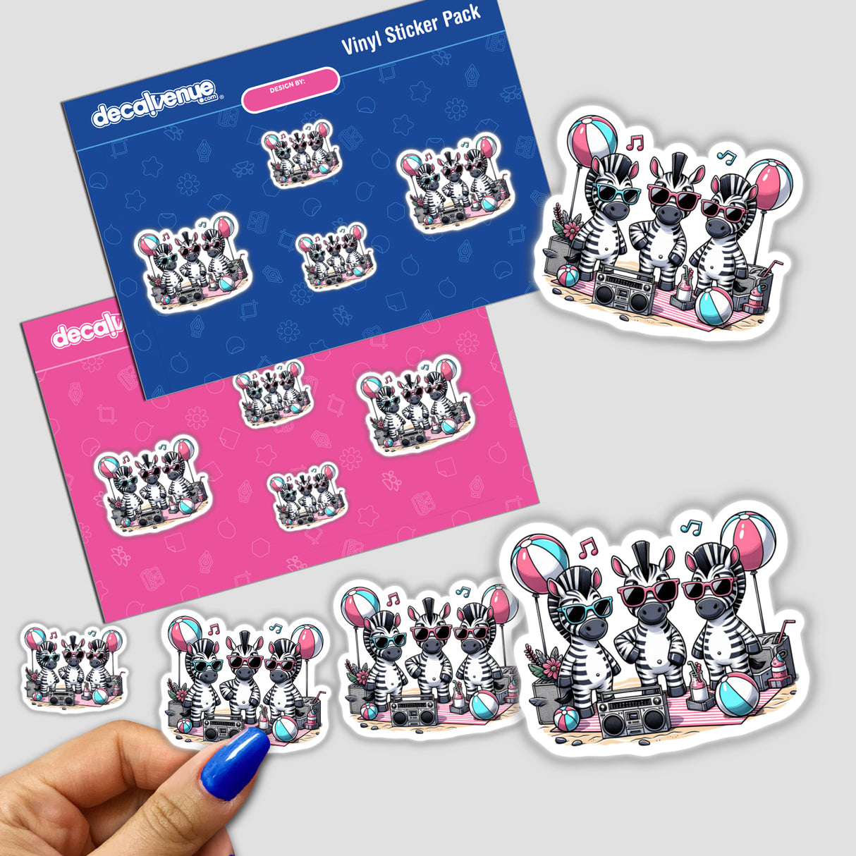 Zebra Beach Party Sunglasses Boombox