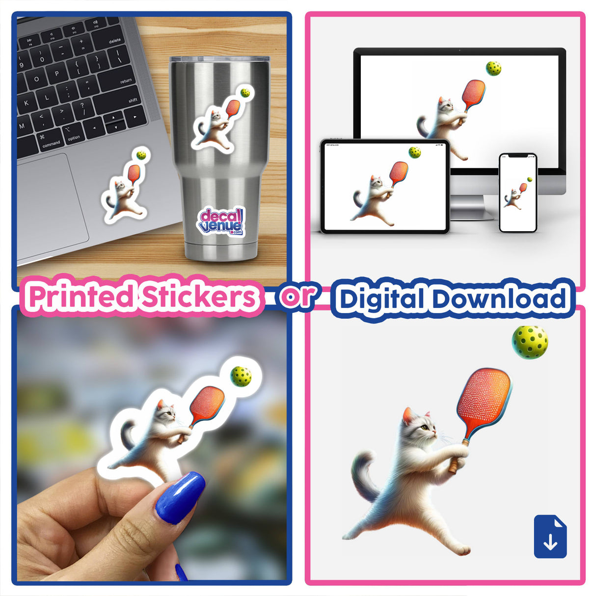 Cat Playing Pickleball