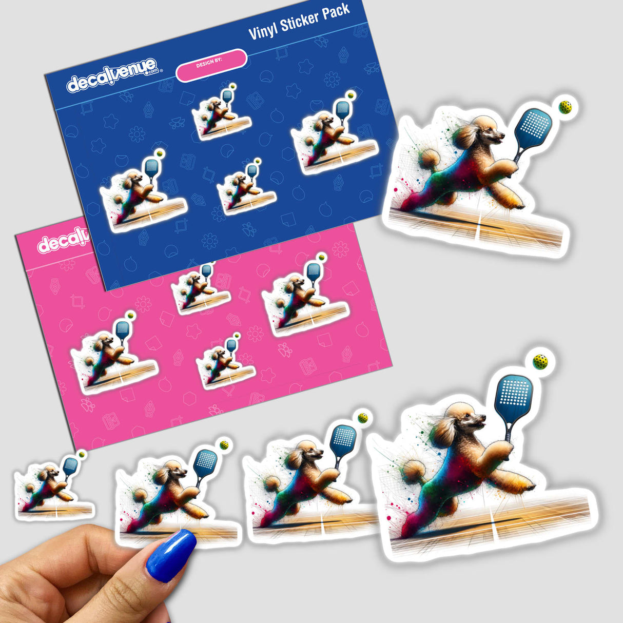 Poodle Dog Playing Pickleball