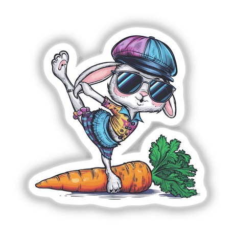 Bunny Yoga Pose on a Carrot