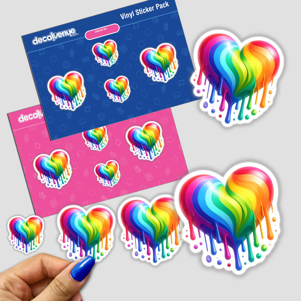 Rainbow Heart Drip Pride