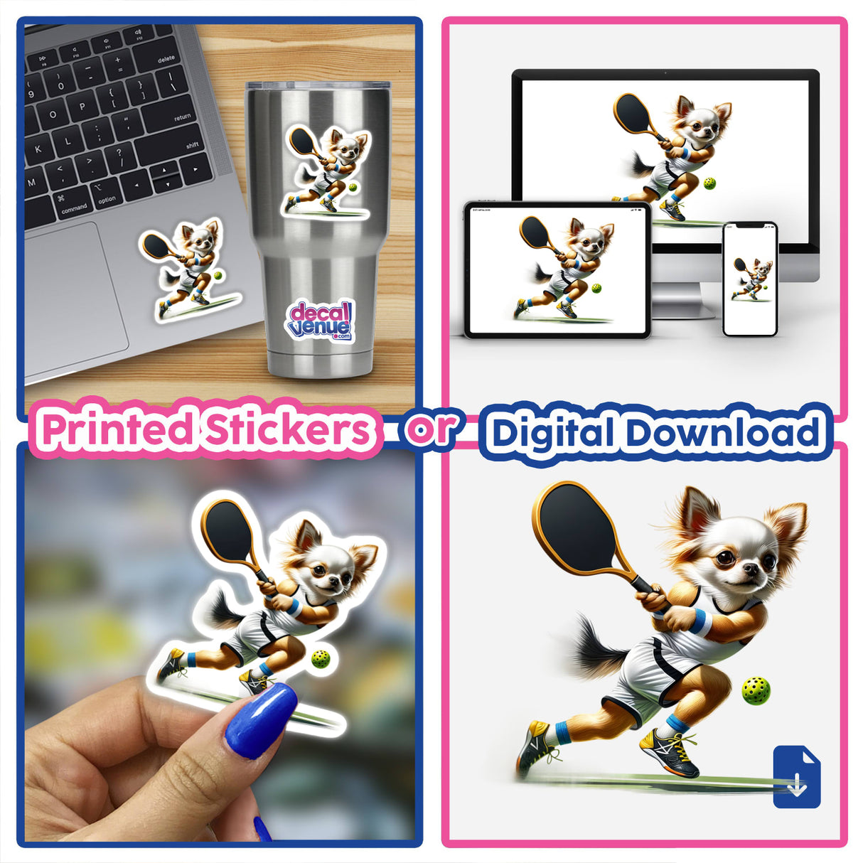 Chihuahua Playing Pickleball