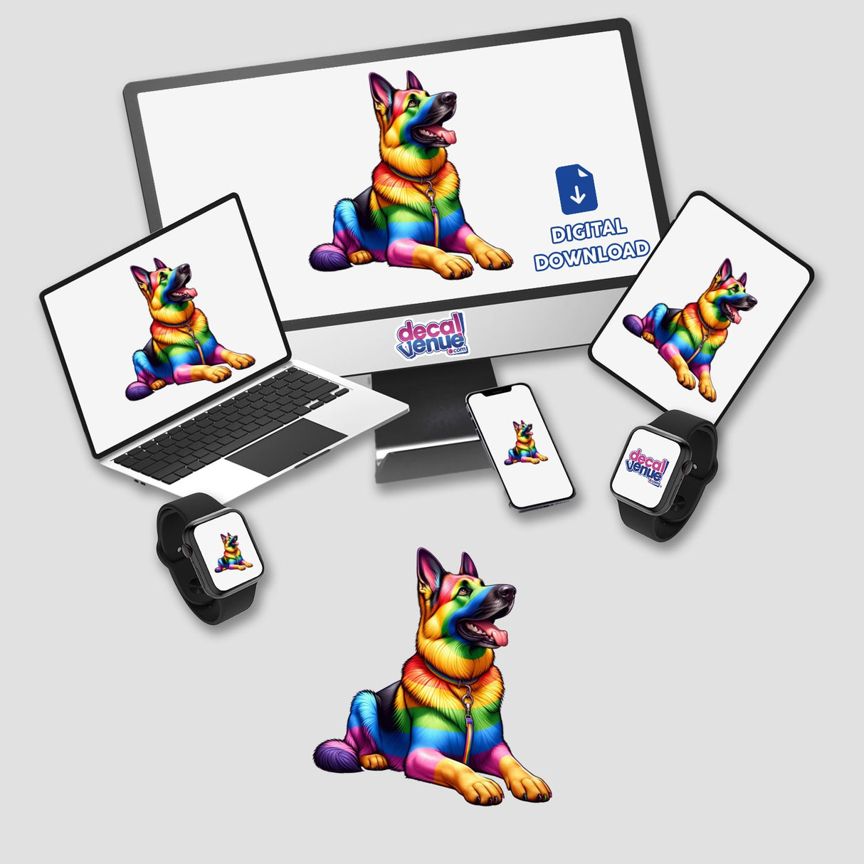 Rainbow German Shepherd Dog Pride