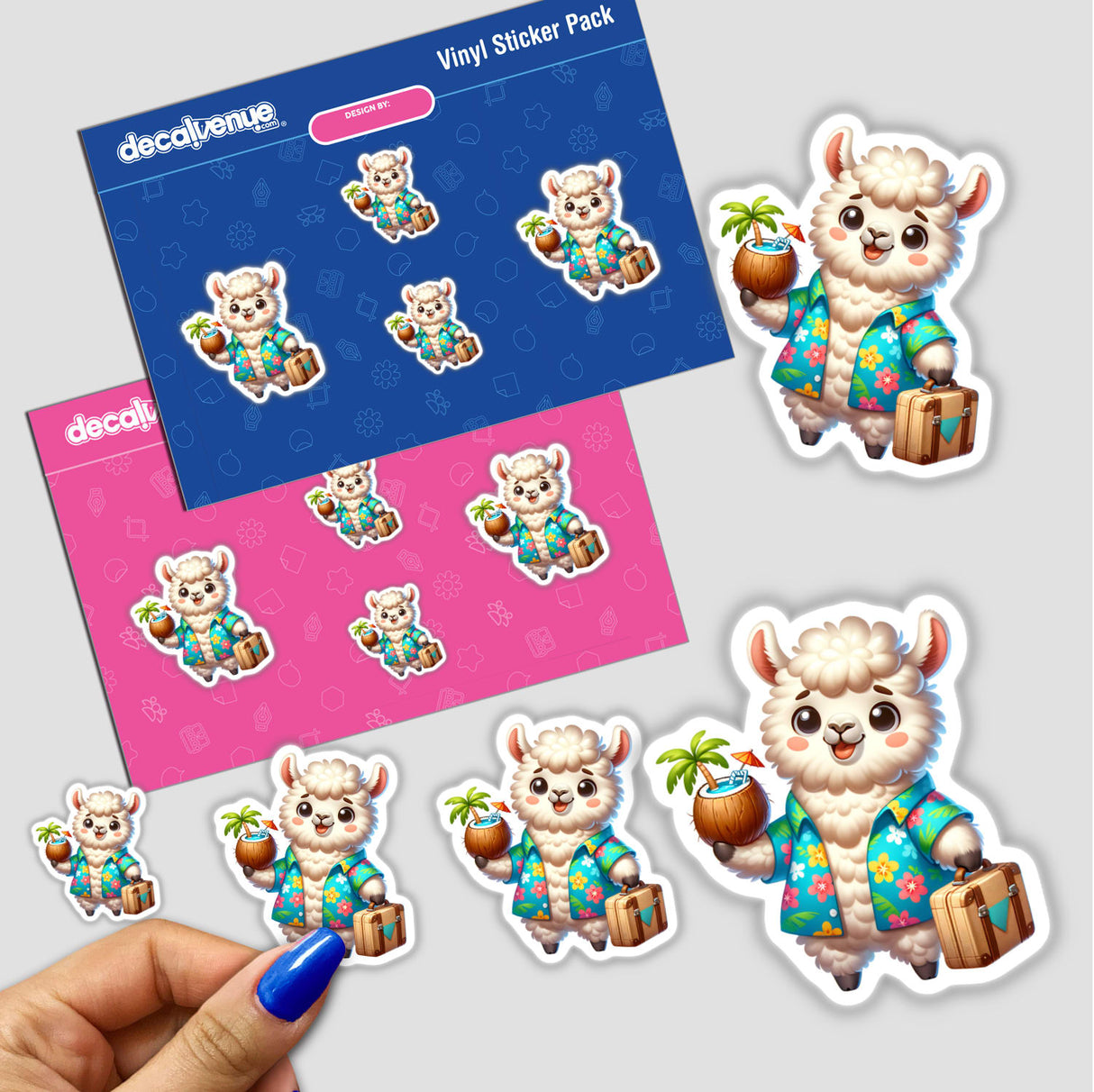 Vacation Llama Hawaiin Shirt Coconut Drink