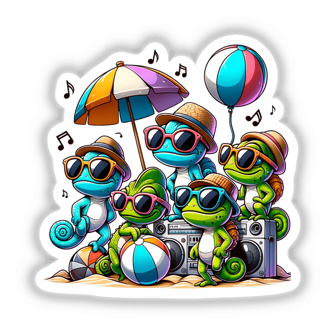 Chameleon Beach Party Sunglasses Boombox