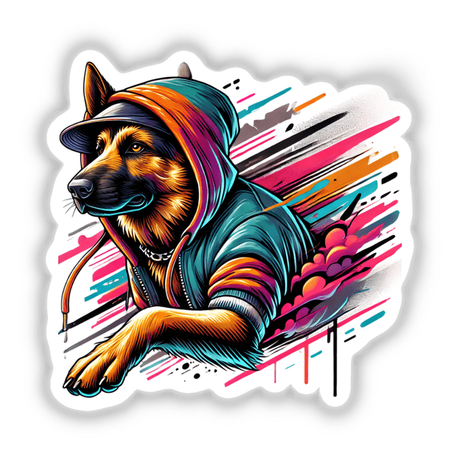 German Shepherd Dog Hoodie Urban Vibes