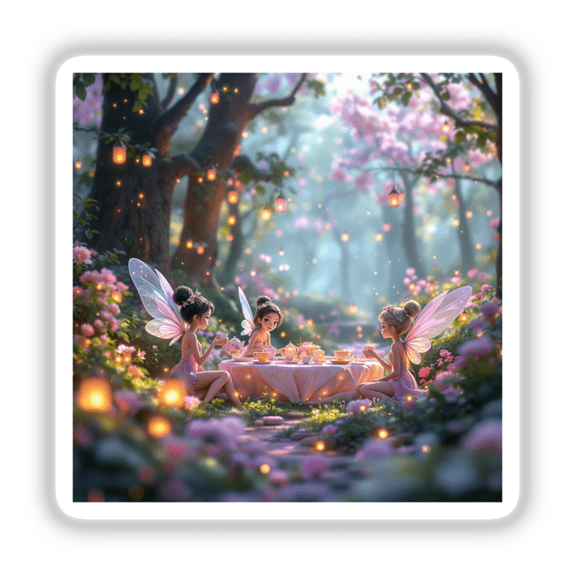 Fairy Lantern Tea Party in a Magical Forest