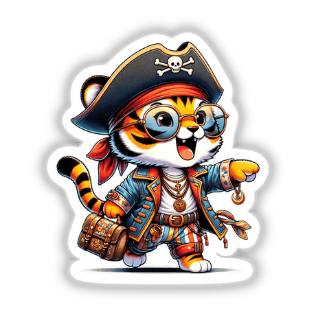 Stylish Tiger Dressed as a Pirate