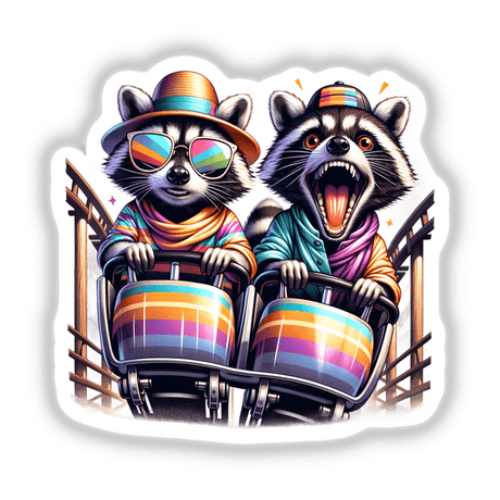 Raccoons Riding a Roller Coaster