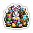Easter bunny with eggs