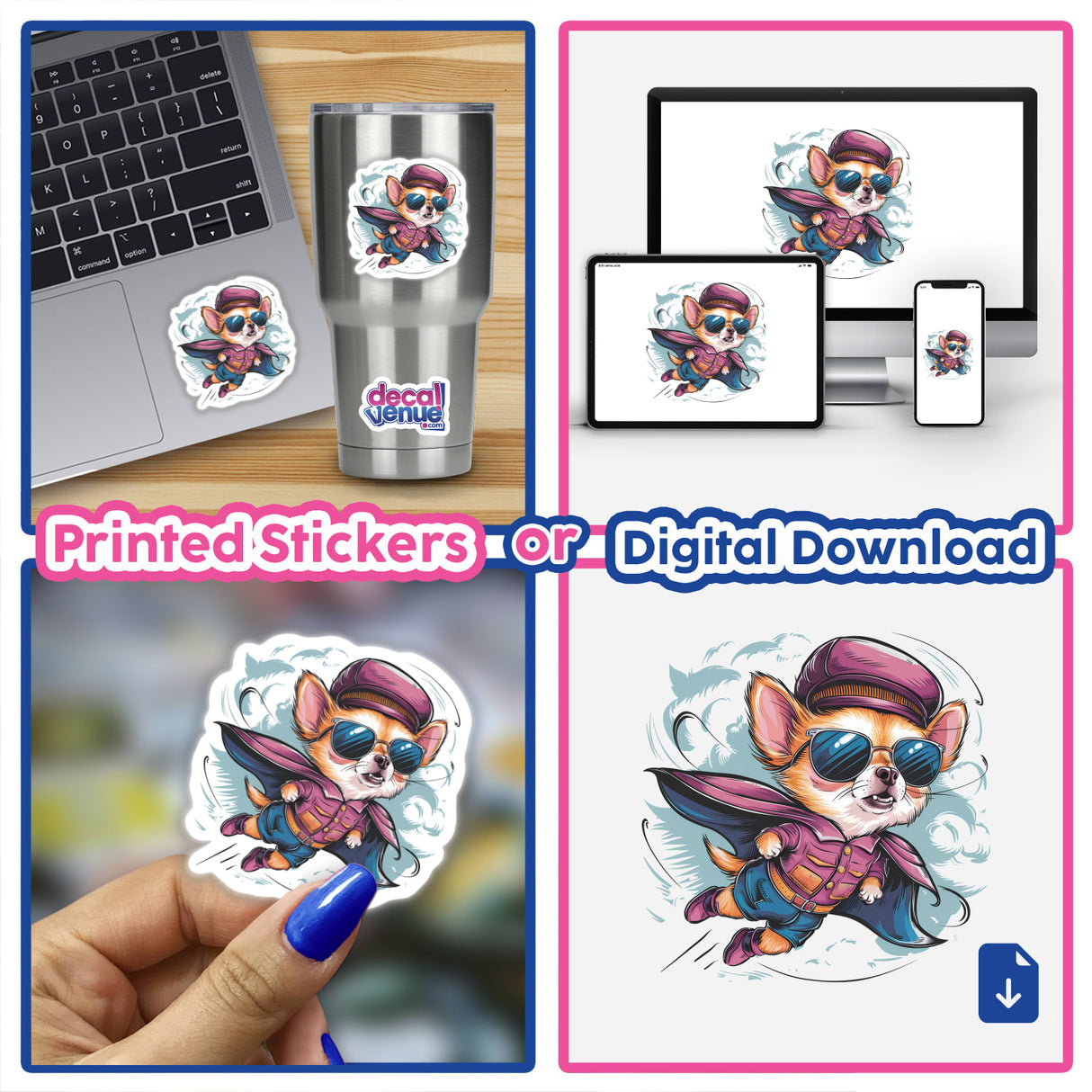 Stylish Chihuahua Dog Superhero