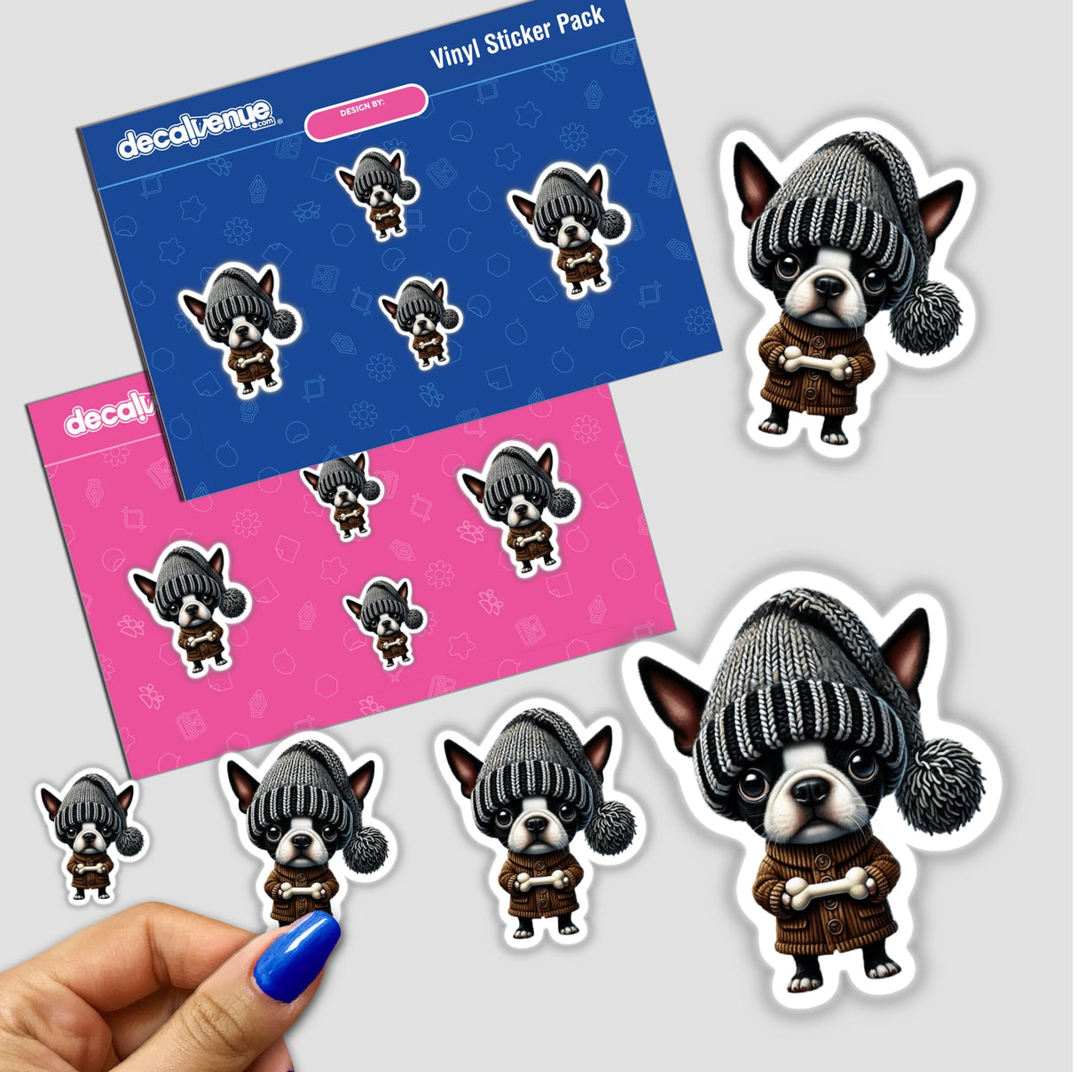 Boston Terrier Gnome Holding Dog Bone