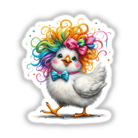Humorous Crazy Hair Chicken