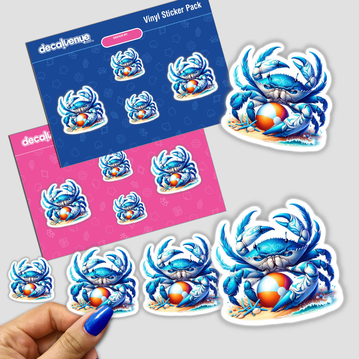 Blue Sand Crab with Beach Ball