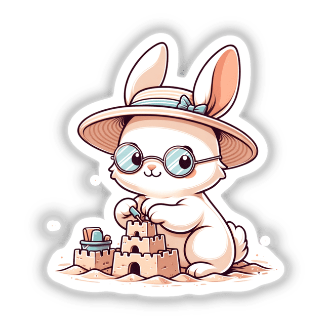 Cute Bunny in Beach Hat