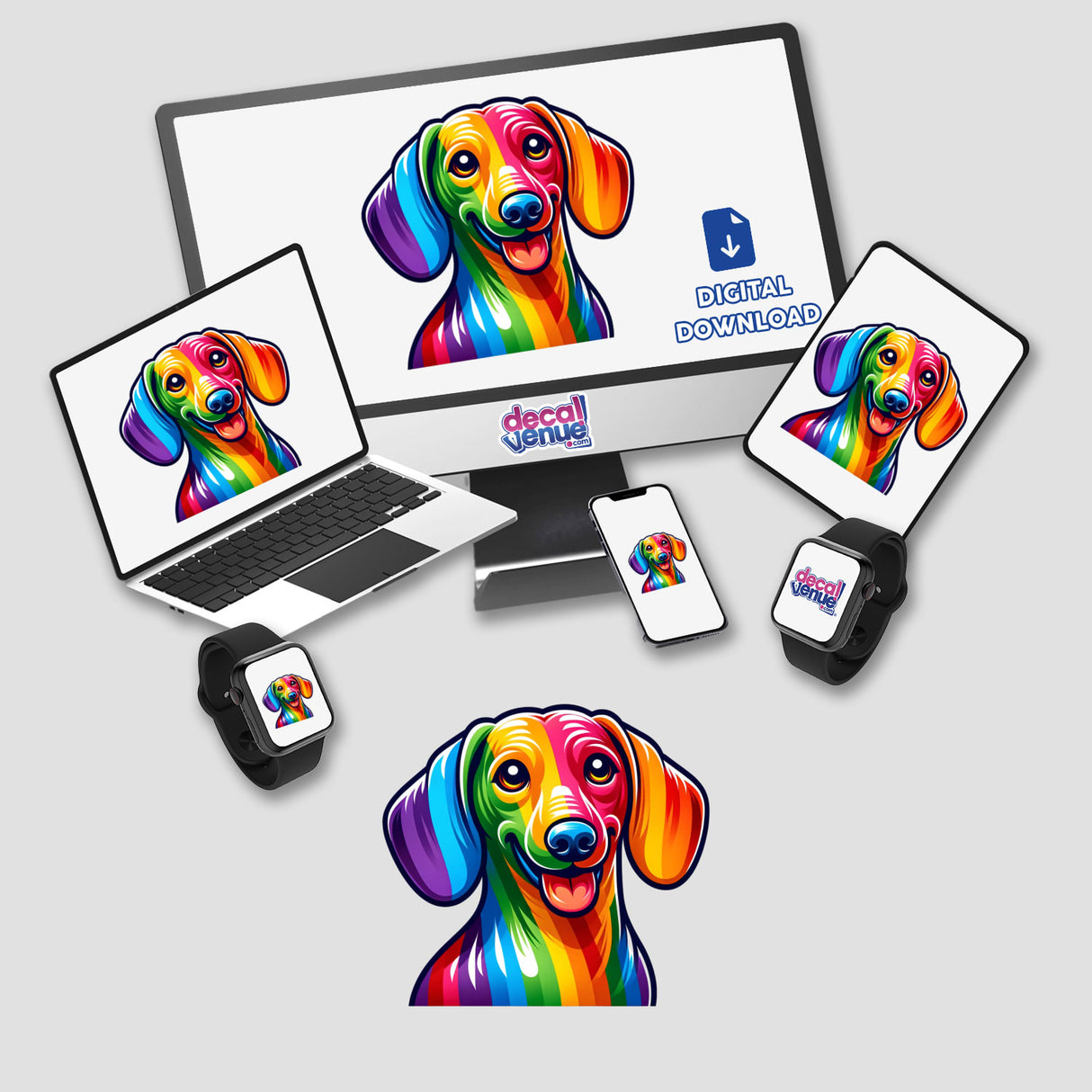Dachshund Dog Rainbow Pride