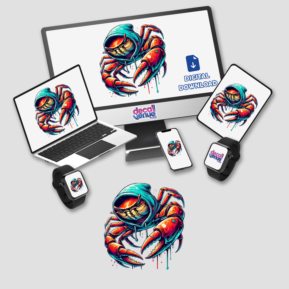 Crab Hoodie Urban Vibes