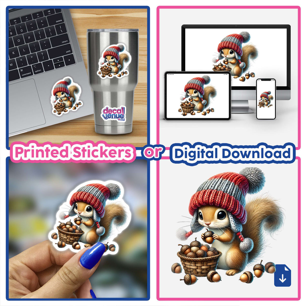 Squirrel Gnome Collecting Acorns