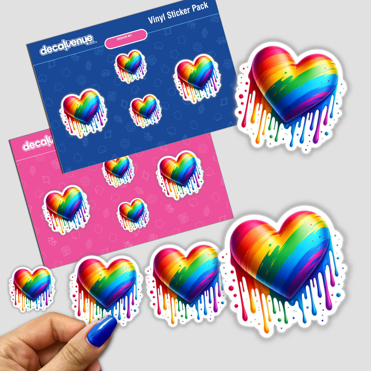 Rainbow Heart Dripping Pride