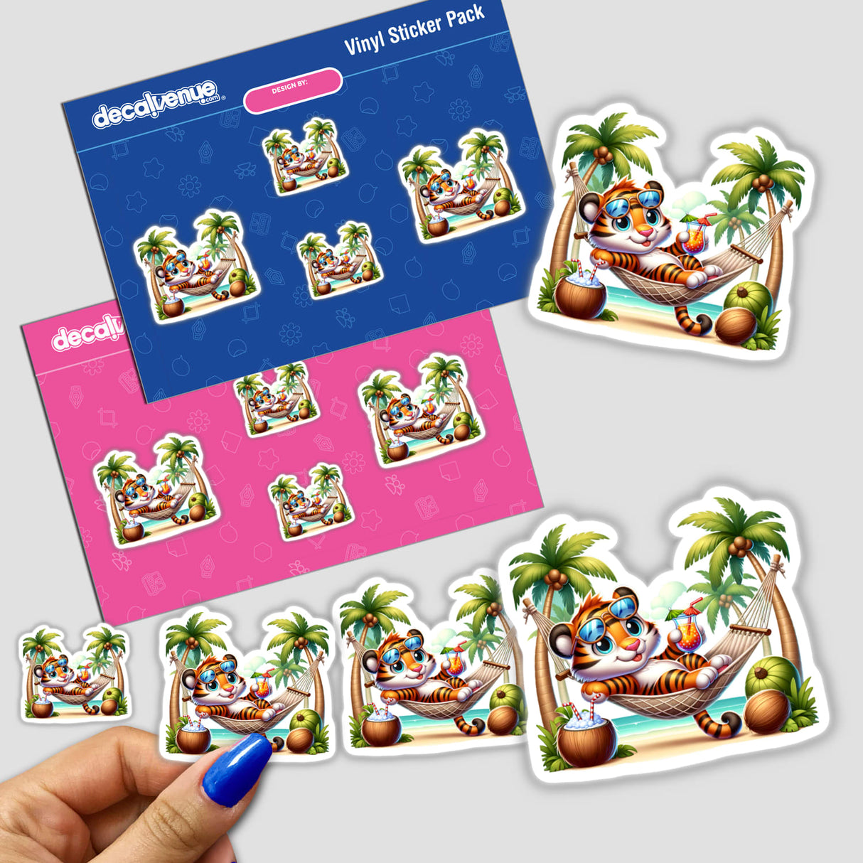 Cute Tiger Lounging in Hammock